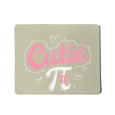 Cutie Pi Coquette Bow Women Math Teacher Pi Day Mousepad