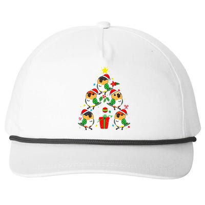 Caique Parrot Christmas Ornament Tree Xmas Mom Dad Bird Gift Snapback Five-Panel Rope Hat