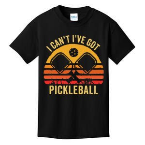 Cool Pickleball Coach Fun Saying I Can't I've Got Pickleball Kids T-Shirt