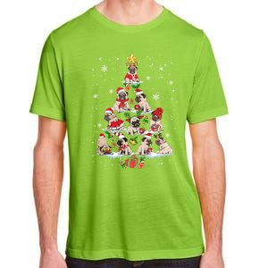 Cute Pugs Christmas Tree Funny Pug Lover Christmas Gift Adult ChromaSoft Performance T-Shirt