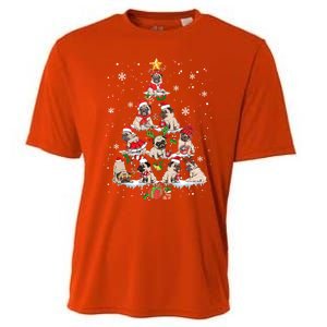 Cute Pugs Christmas Tree Funny Pug Lover Christmas Gift Cooling Performance Crew T-Shirt