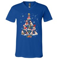 Cute Pugs Christmas Tree Funny Pug Lover Christmas Gift V-Neck T-Shirt