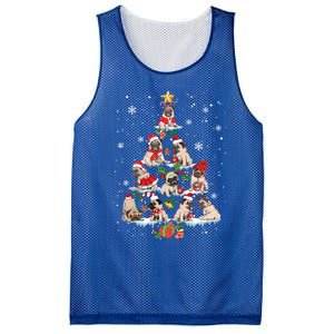 Cute Pugs Christmas Tree Funny Pug Lover Christmas Gift Mesh Reversible Basketball Jersey Tank