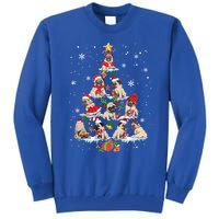 Cute Pugs Christmas Tree Funny Pug Lover Christmas Gift Tall Sweatshirt