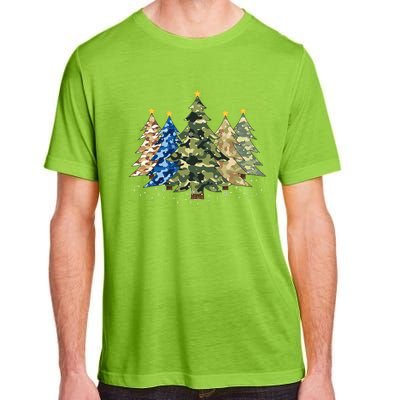 Camo Print Christmas Trees With Camouflage Print Xmas Adult ChromaSoft Performance T-Shirt