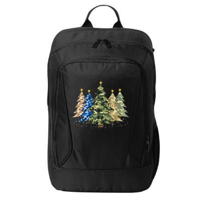 Camo Print Christmas Trees With Camouflage Print Xmas City Backpack