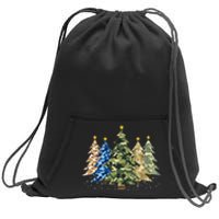 Camo Print Christmas Trees With Camouflage Print Xmas Sweatshirt Cinch Pack Bag