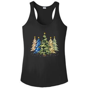 Camo Print Christmas Trees With Camouflage Print Xmas Ladies PosiCharge Competitor Racerback Tank