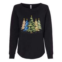 Camo Print Christmas Trees With Camouflage Print Xmas Womens California Wash Sweatshirt