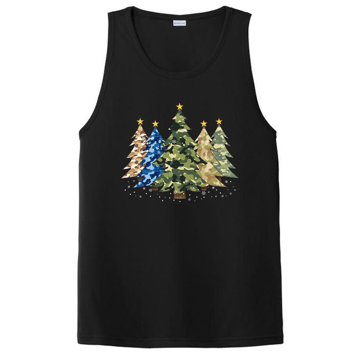 Camo Print Christmas Trees With Camouflage Print Xmas PosiCharge Competitor Tank