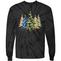 Camo Print Christmas Trees With Camouflage Print Xmas Tie-Dye Long Sleeve Shirt