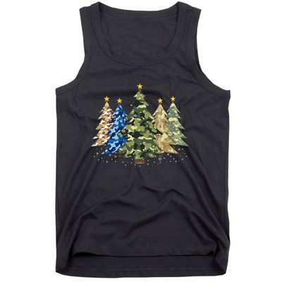 Camo Print Christmas Trees With Camouflage Print Xmas Tank Top