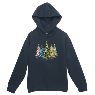 Camo Print Christmas Trees With Camouflage Print Xmas Urban Pullover Hoodie