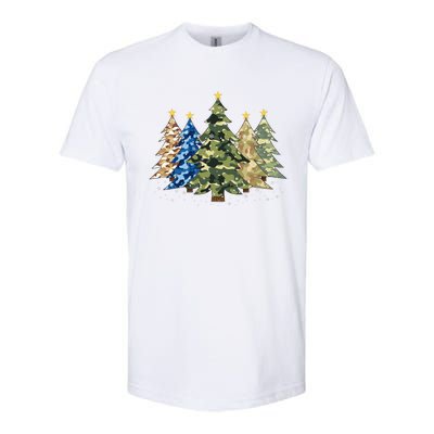 Camo Print Christmas Trees With Camouflage Print Xmas Softstyle CVC T-Shirt