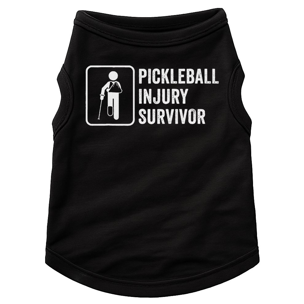 Cool Pickleball Coach With Saying Pickleball Injury Survivor Doggie Tank