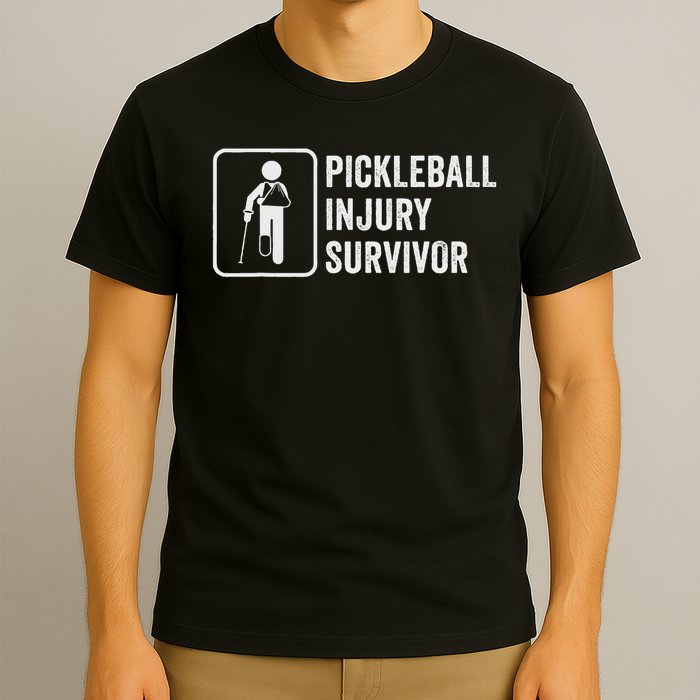 Cool Pickleball Coach With Saying Pickleball Injury Survivor T-Shirt
