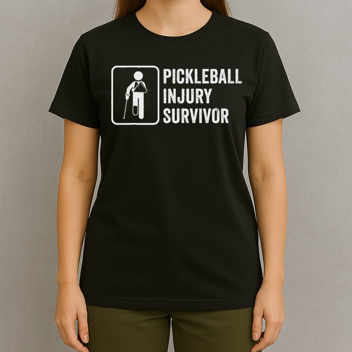 Cool Pickleball Coach With Saying Pickleball Injury Survivor T-Shirt