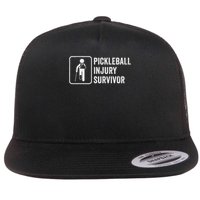 Cool Pickleball Coach With Saying Pickleball Injury Survivor Flatbill Hat