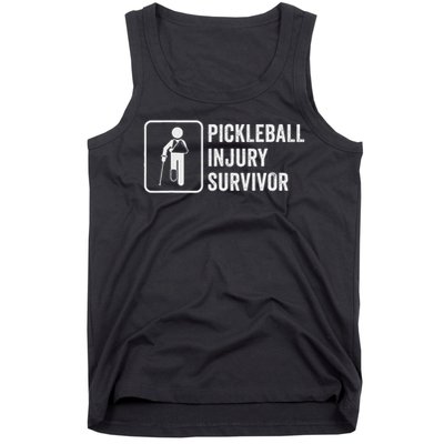 Cool Pickleball Coach With Saying Pickleball Injury Survivor Tank Top