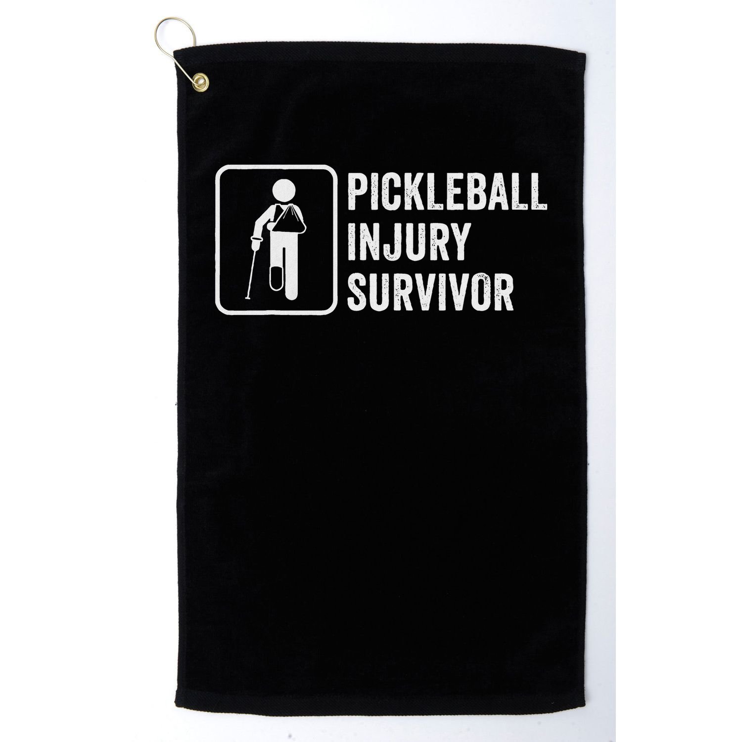 Cool Pickleball Coach With Saying Pickleball Injury Survivor Golf Towel