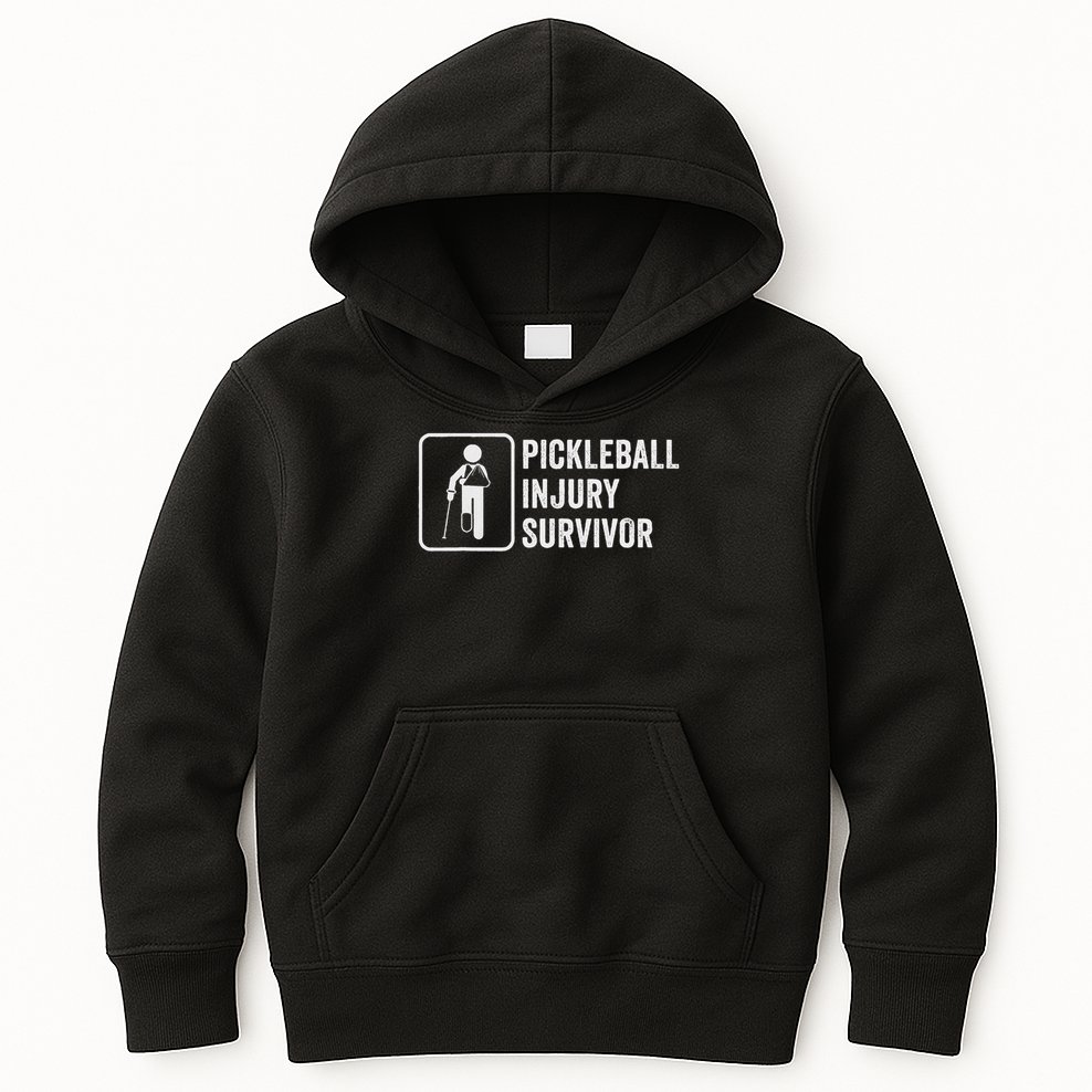 Cool Pickleball Coach With Saying Pickleball Injury Survivor Kids Hoodie