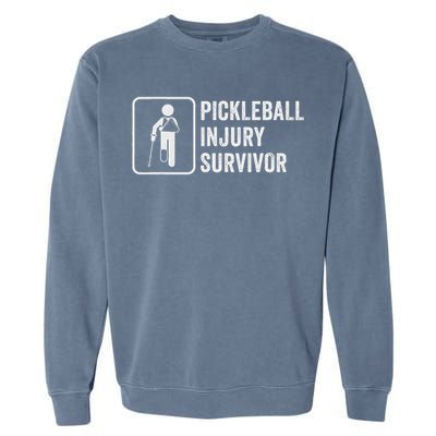 Cool Pickleball Coach With Saying Pickleball Injury Survivor Garment-Dyed Sweatshirt