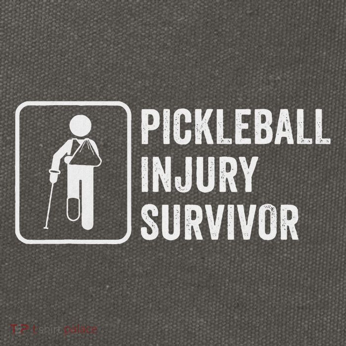 Cool Pickleball Coach With Saying Pickleball Injury Survivor Cotton Canvas Backpack