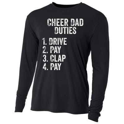 Cheerleading Papa Cheer Dad Duties Drive Pay Clap Cooling Performance Long Sleeve Crew