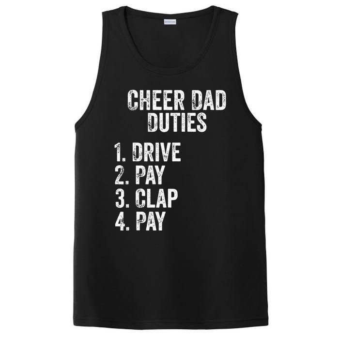 Cheerleading Papa Cheer Dad Duties Drive Pay Clap PosiCharge Competitor Tank