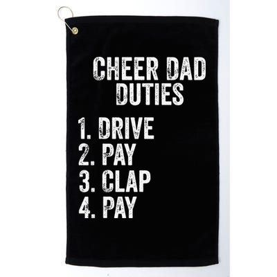 Cheerleading Papa Cheer Dad Duties Drive Pay Clap Golf Towel