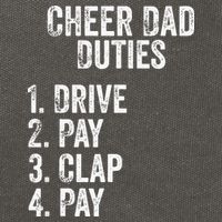 Cheerleading Papa Cheer Dad Duties Drive Pay Clap Cotton Canvas Backpack