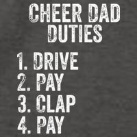Cheerleading Papa Cheer Dad Duties Drive Pay Clap Vector Backpack