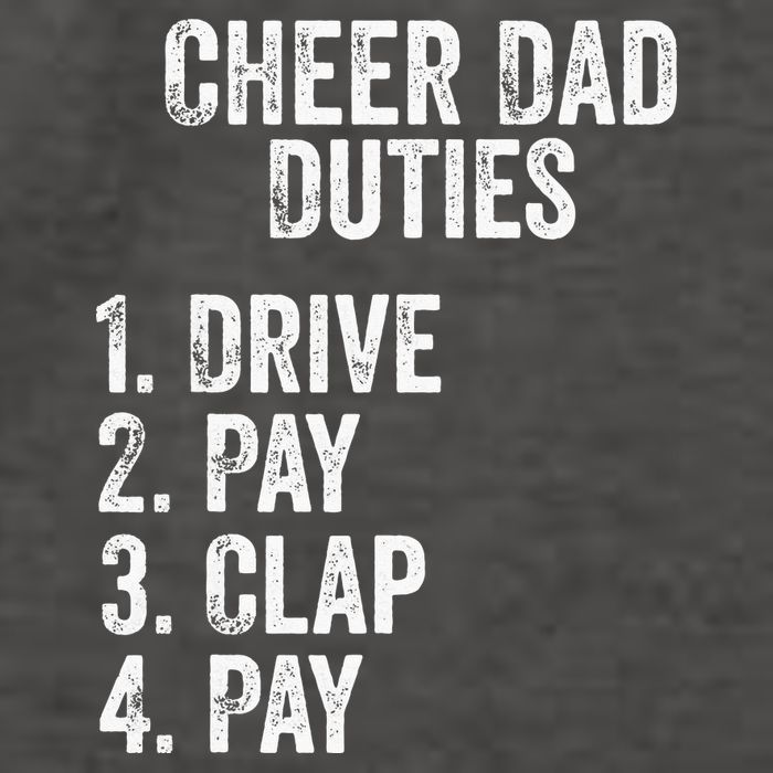 Cheerleading Papa Cheer Dad Duties Drive Pay Clap Vector Backpack