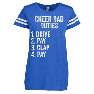 Cheerleading Papa Cheer Dad Duties Drive Pay Clap Enza Ladies Jersey Football T-Shirt