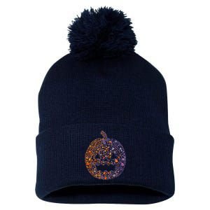 Candy Pumpkin Pom Pom 12in Knit Beanie