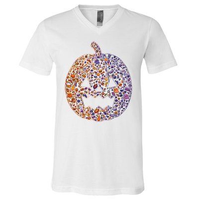 Candy Pumpkin V-Neck T-Shirt