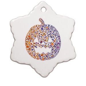 Candy Pumpkin Ceramic Star Ornament