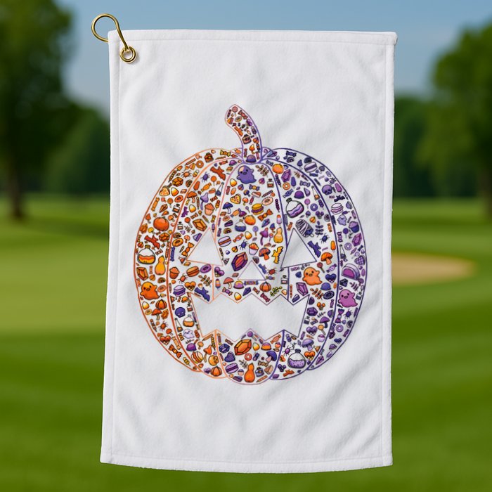 Candy Pumpkin Golf Towel