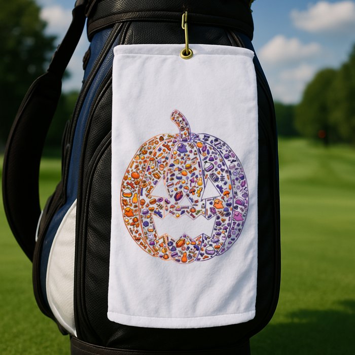 Candy Pumpkin Golf Towel