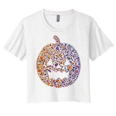 Candy Pumpkin Women's Crop Top Tee