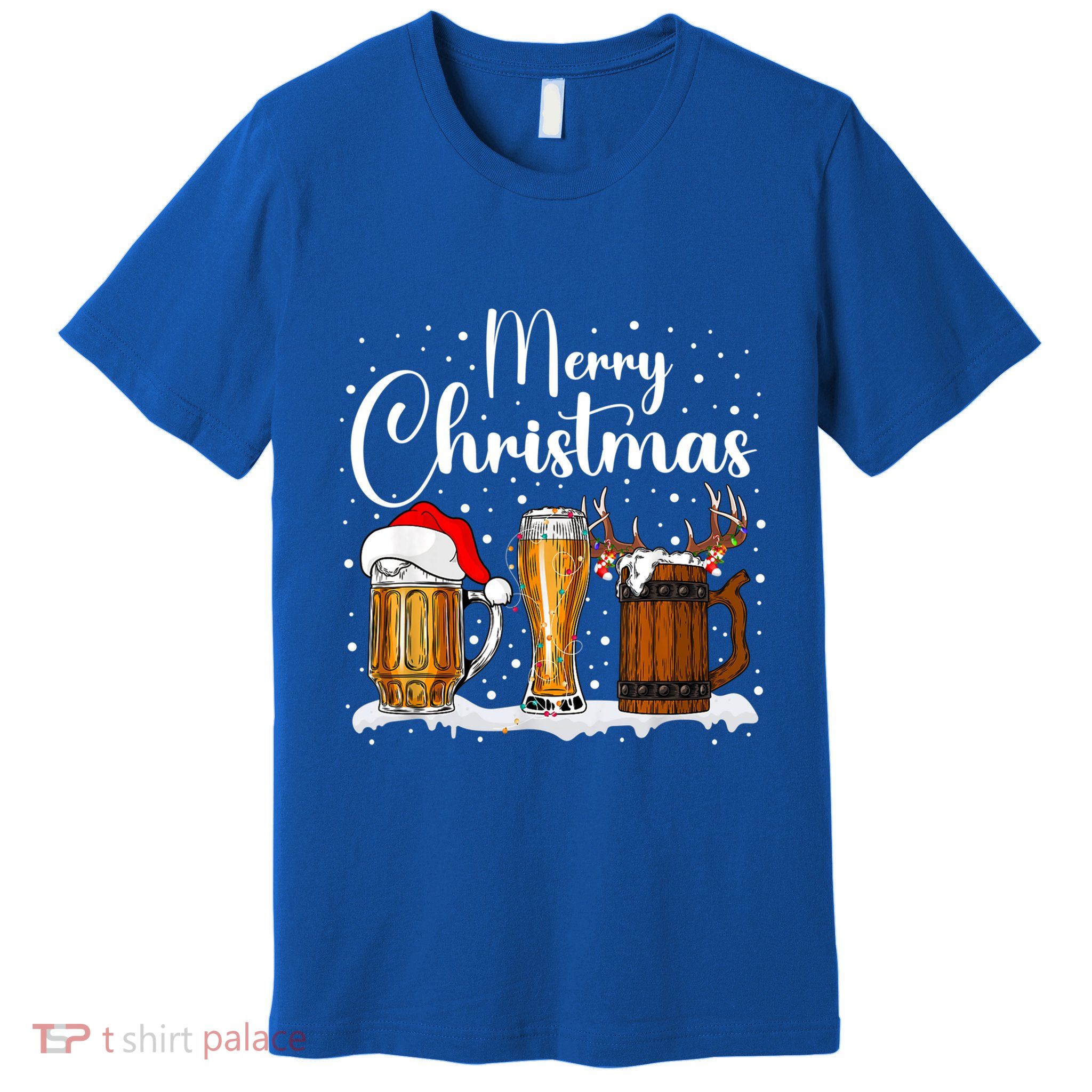 Christmas Pajamas Christmas Beer Glasses Funny Gift Premium T-Shirt