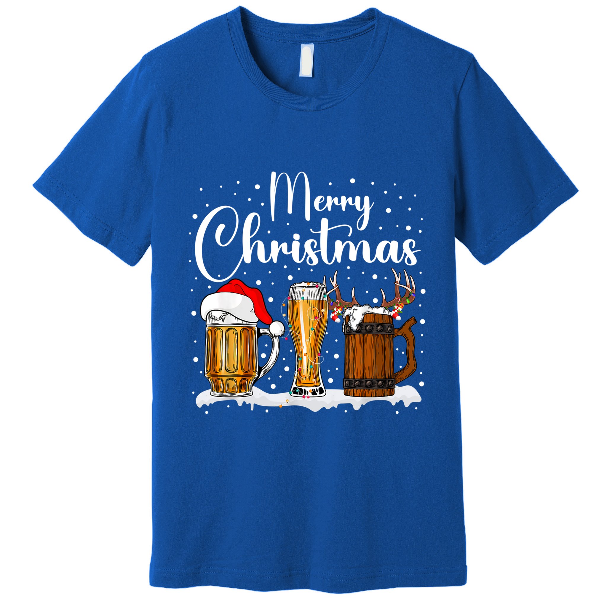Christmas Pajamas Christmas Beer Glasses Funny Gift Premium T-Shirt
