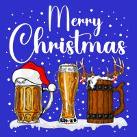 Christmas Pajamas Christmas Beer Glasses Funny Gift Women's V-Neck T-Shirt