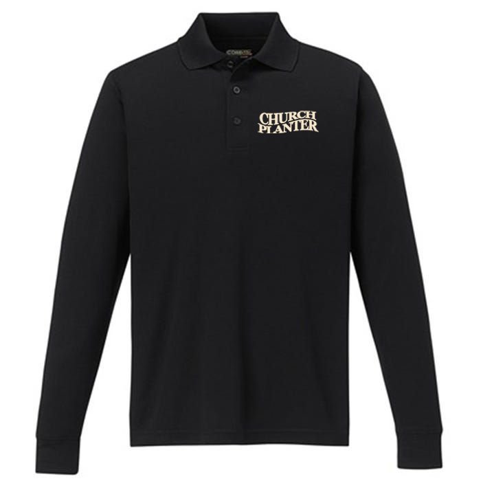 Church Planter Performance Long Sleeve Polo