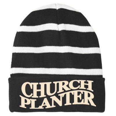 Church Planter Striped Beanie with Solid Band