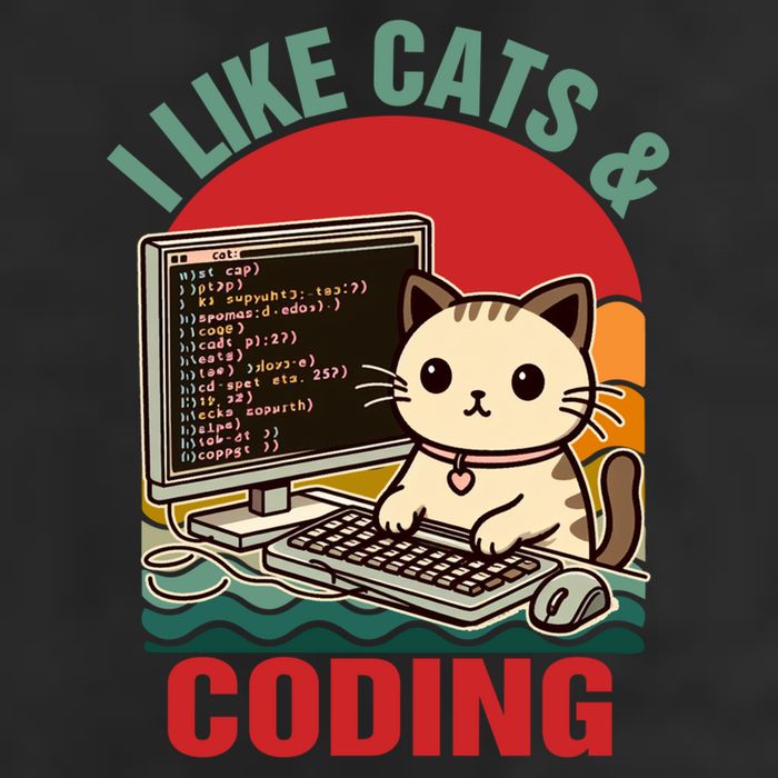 Coder Programmer Cat Lover Cat Dad I Like Cats And Coding Great Gift 7 Panel Mesh Trucker Snapback Hat