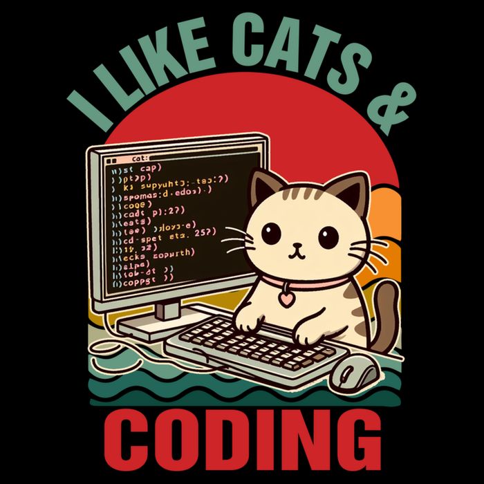 Coder Programmer Cat Lover Cat Dad I Like Cats And Coding Great Gift Flat Bill Trucker Hat