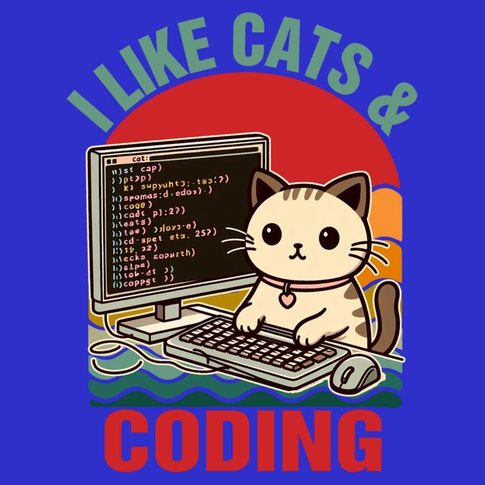 Coder Programmer Cat Lover Cat Dad I Like Cats And Coding Great Gift Premium T-Shirt