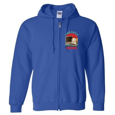 Coder Programmer Cat Lover Cat Dad I Like Cats And Coding Great Gift Full Zip Hoodie