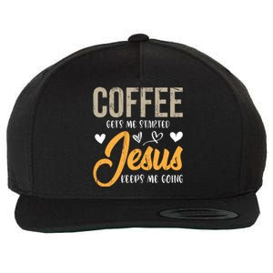 Christian Prayer Coffee Lover God Savior Devo Lord Jesus Gift Wool Snapback Cap